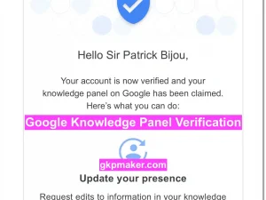 Google Knowledge Panel Verification